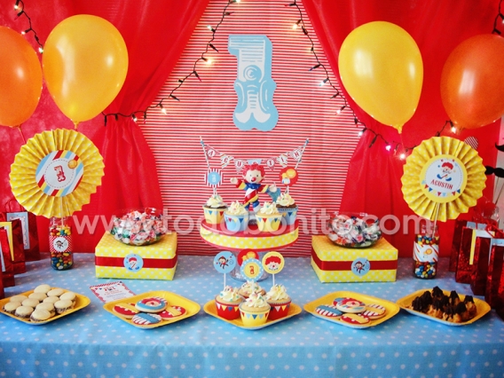 Decoración de cumpleaños CIRCO para imprimir