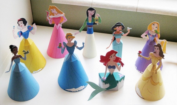 Princesas de Disney 3D para armar gratis