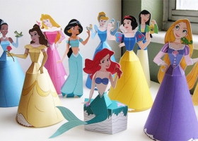 Princesas Disney muñecas de papel 3D