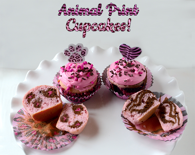 Cupcakes animal print paso a paso