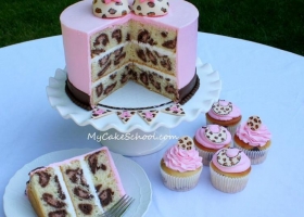 Cómo hacer un pastel animal print leopardo