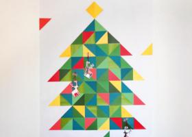 Cómo hacer un árbol navideño con papeles de colores