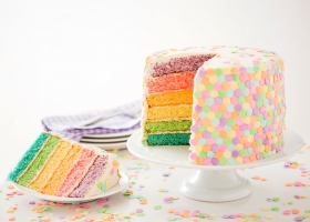 Receta torta arcoíris