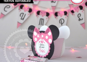 Kit imprimible Minnie Mouse en Rosa