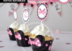 Kit imprimible Minnie Mouse en Rosa