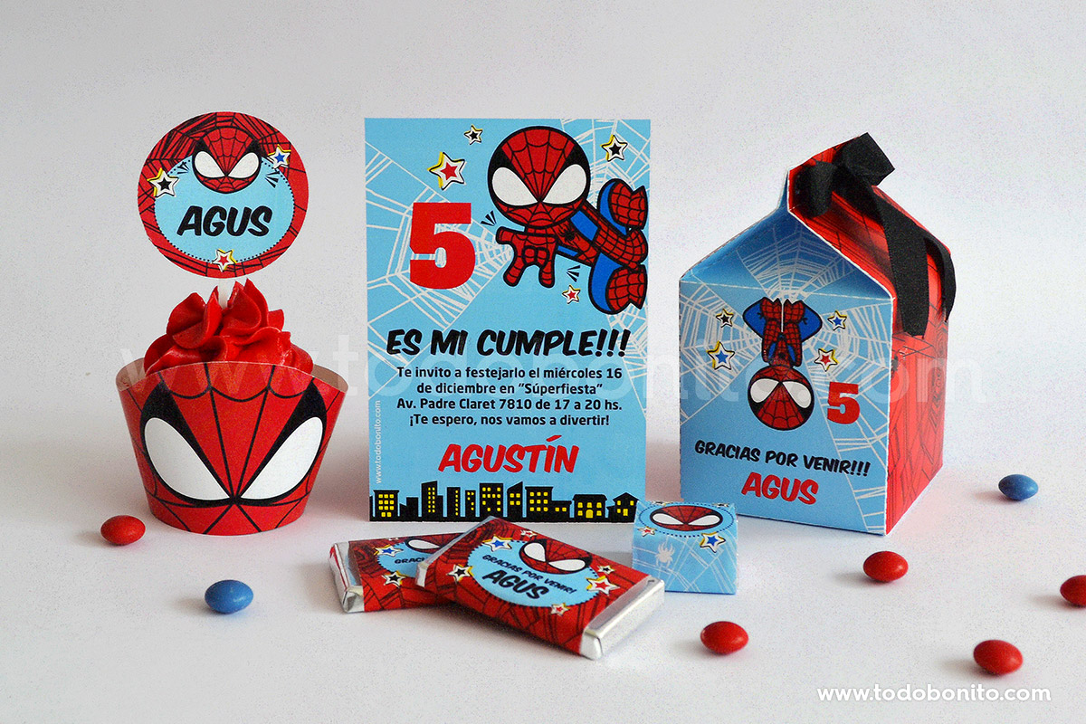 Invitación Digital: Spiderman - Como hacer un Candy bar: Tienda de Kits e  Invitaciones Imprimibles