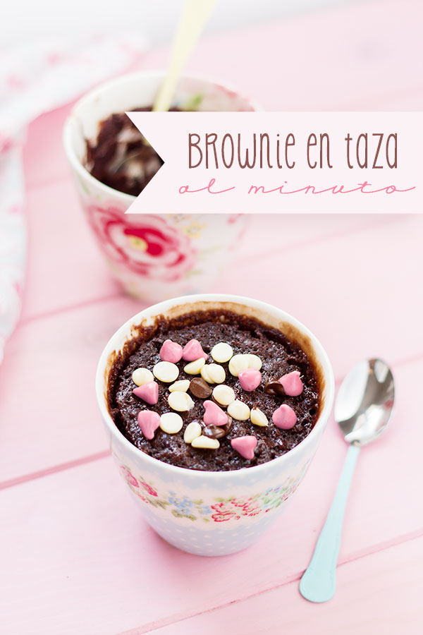 Brownies en taza en un minuto