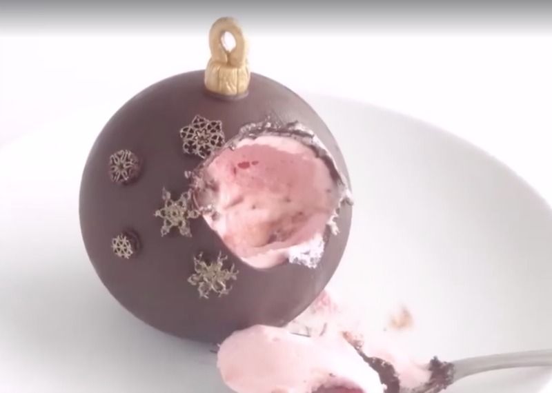 Bola de Navidad de chocolate