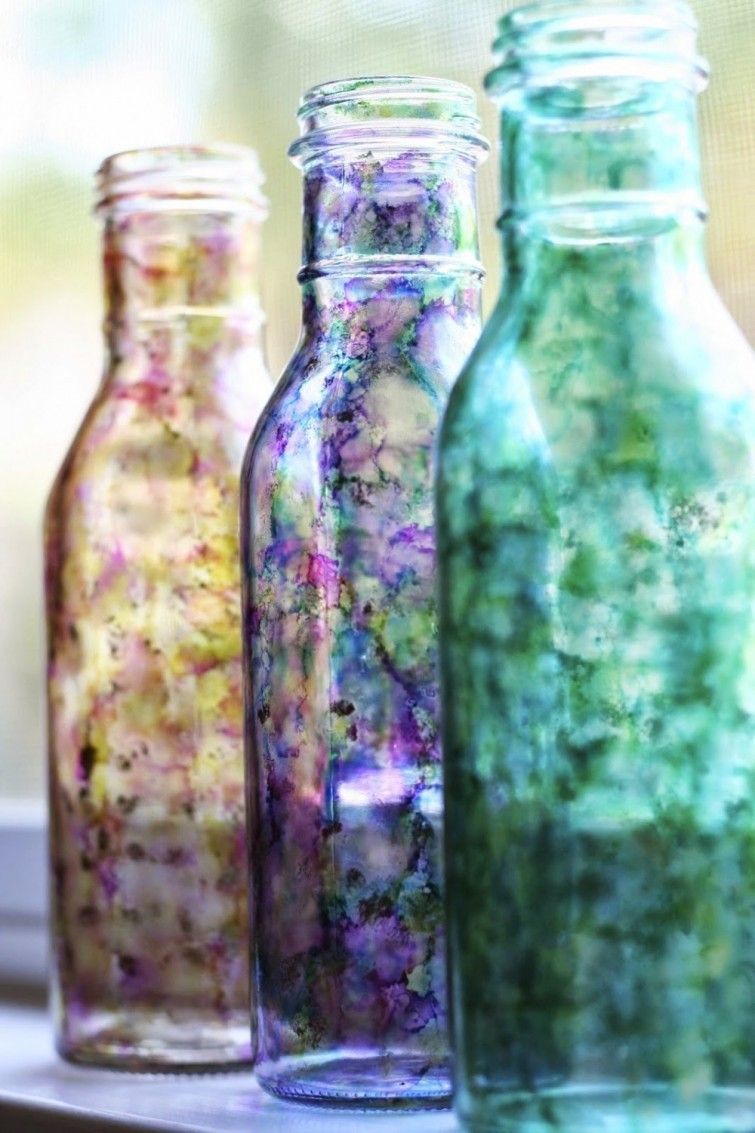 Hermosas botellas recicladas
