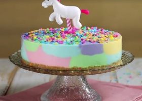 Riquísimo cheesecake unicornio