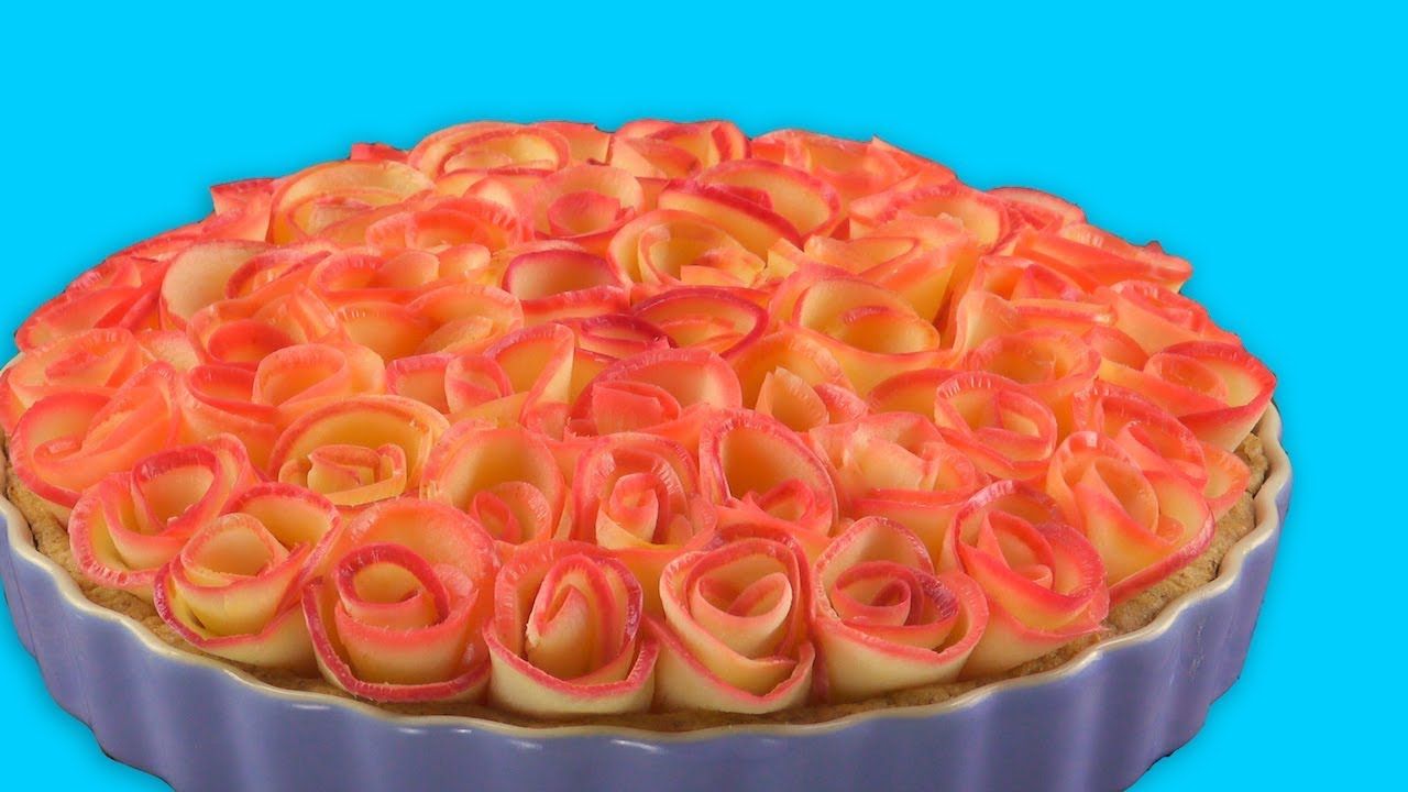 Tarta de rosas de manzana