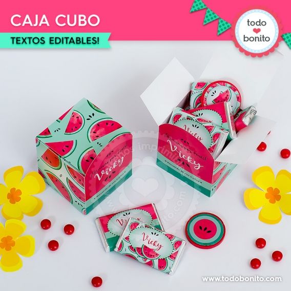 Cajita cubo sandías