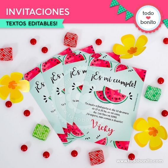 Invitaciones de sandías