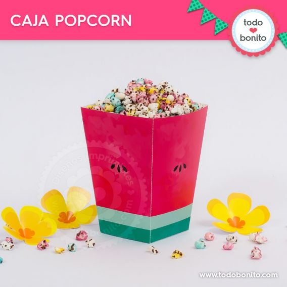 Caja popcorn sandías