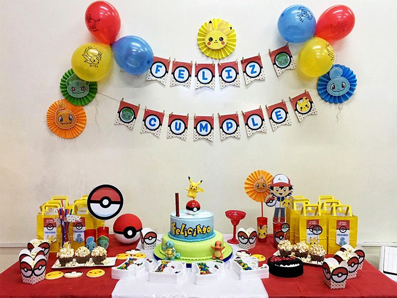 Decoración Fiesta Pokemon  Cumpleaños de pokemon, Fiesta de cumpleaños  pokemon, Decoracion cumpleaños pokemon