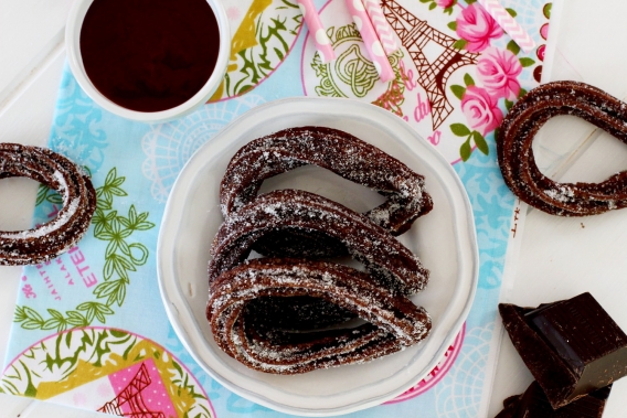 Churros de chocolate caseros
