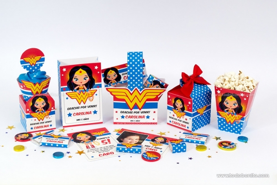 Kits imprimibles de la Mujer Maravilla