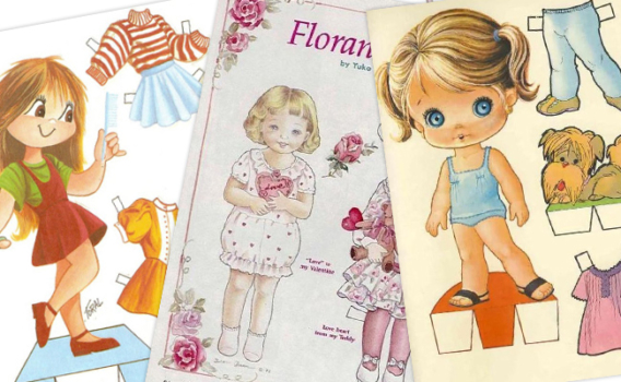 Muñecas antiguas de papel para vestir gratis Parte 2