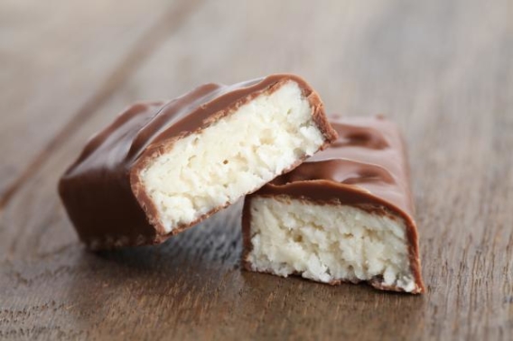 Barritas de coco y chocolate caseras