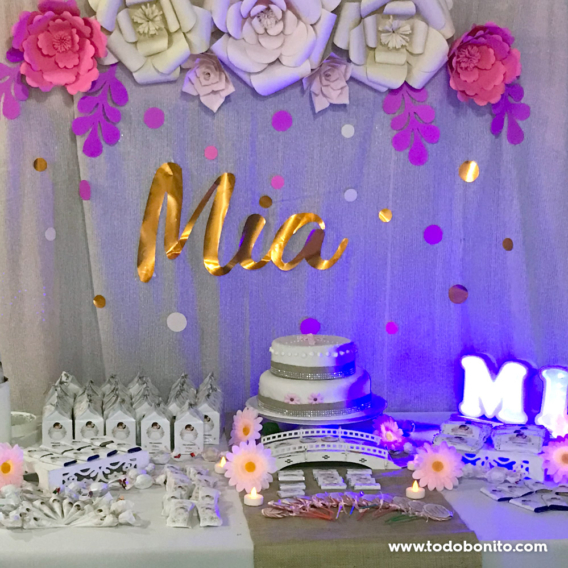 Decoración primera comunión de niñas