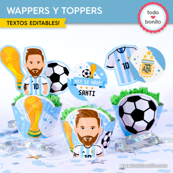 Wrappers y toppers selección argentina de fútbol