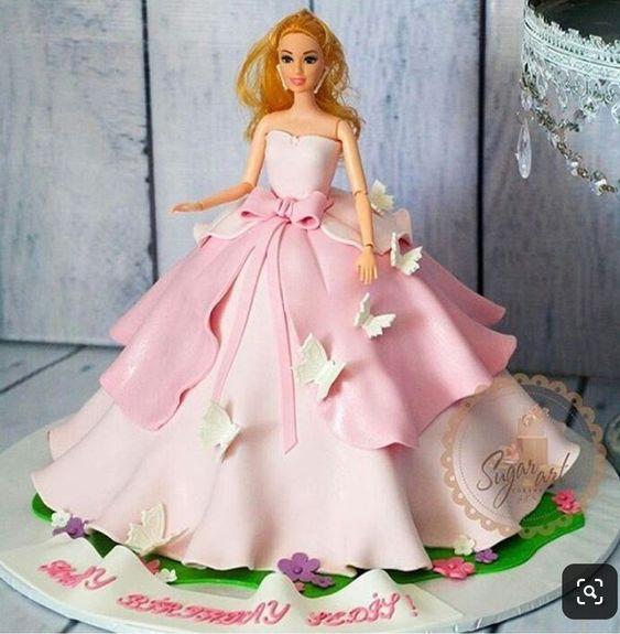 Ideas torta de Barbie vestido