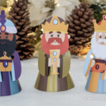 Reyes Magos en figuras 3D de papel