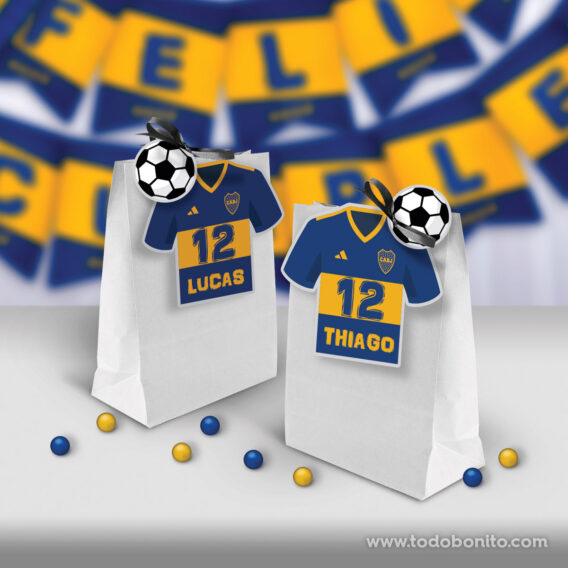 Tarjetas con forma de camiseta de Boca Juniors