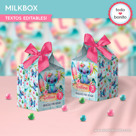 Milkbox para imprimir de Stitch