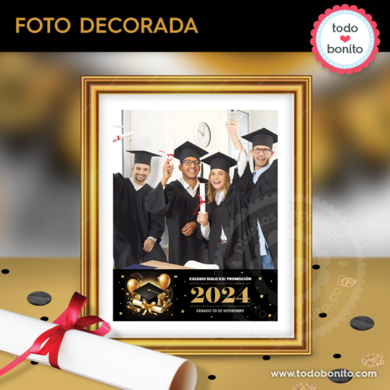 Foto decorada de graduación