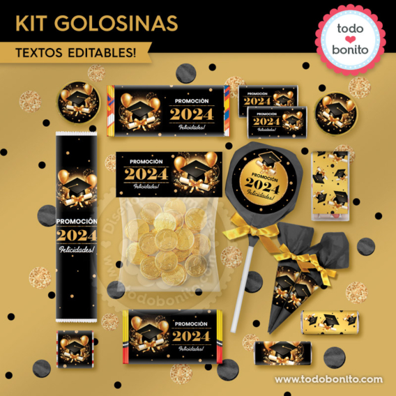 Kit de etiquetas de golosinas de graduación