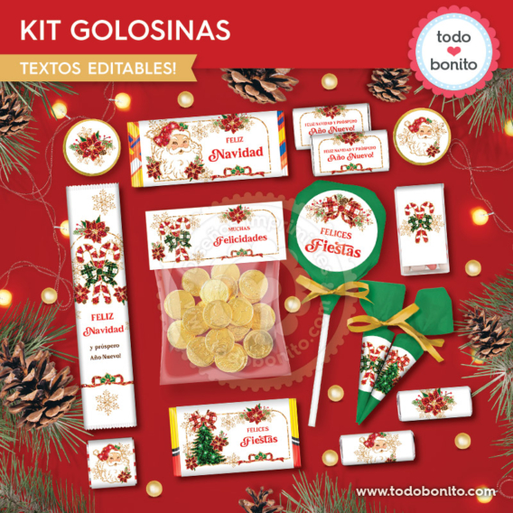 Etiquetas para Golosinas de Navidad