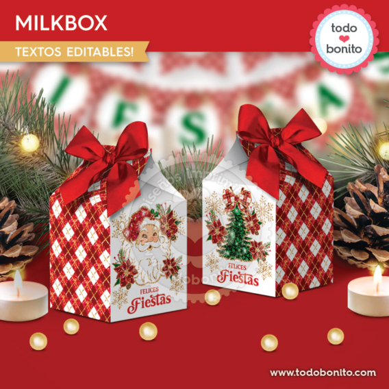 Milkbox de Navidad para imprimir