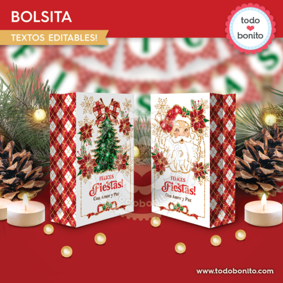 Bolsita de Navidad para imprimir