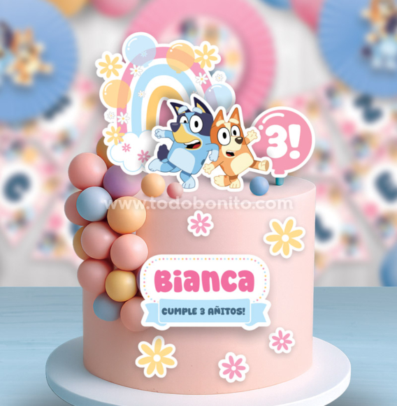 20 ideas encantadoras para decorar tortas de Bluey y Bingo