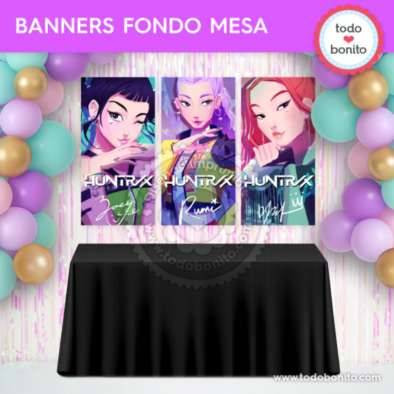 Banners fondo de mesa dulce Guerreras K-pop Huntrix – Todo Bonito