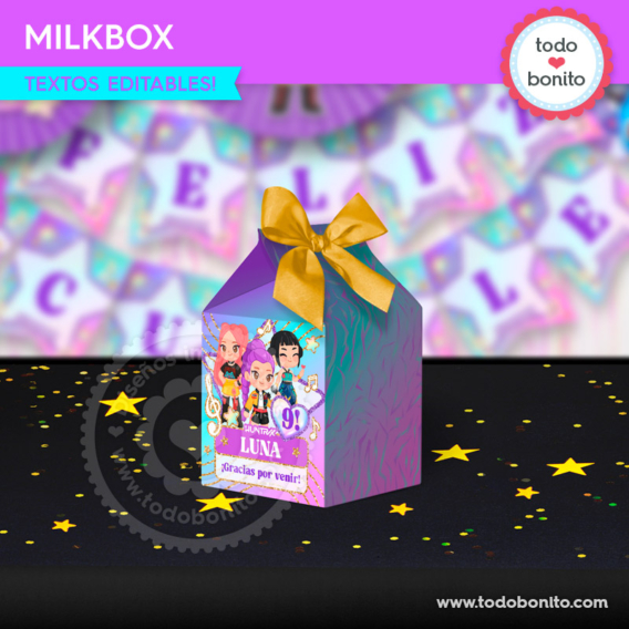 Molde milkbox Guerreras K-pop Huntrix – Todo Bonito